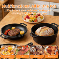 Thumbnail for Cast Iron Dutch Oven Set With Sourdough Bread Baking Supplies Kit