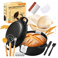 Thumbnail for Cast Iron Dutch Oven Set With Sourdough Bread Baking Supplies Kit