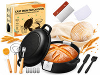 Thumbnail for Cast Iron Dutch Oven Set With Sourdough Bread Baking Supplies Kit