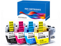 Thumbnail for LC431XL Ink Cartridge Set for DCP-J1050DW MFC-J1010DW Compatible * 4