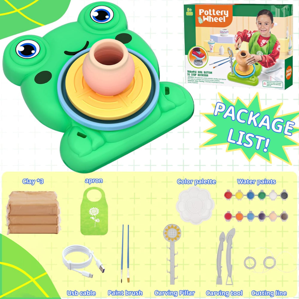 Frog Pottery Wheel for Kids