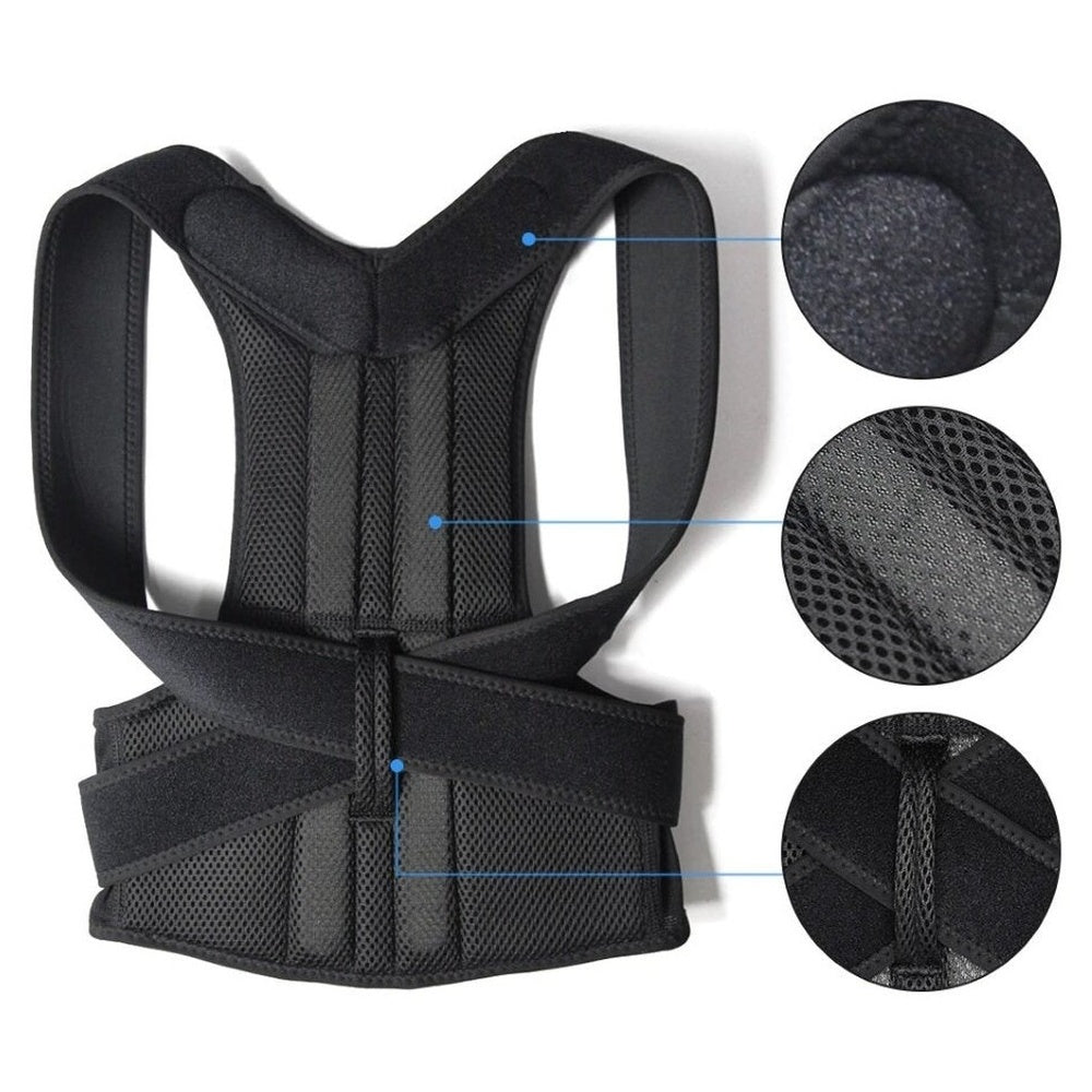 Posture Corrector belt with elastic fabric detail