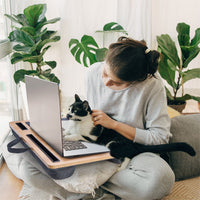 Thumbnail for Laptop Lap Desk with Wrist Rest & Phone Holder