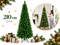 Thumbnail for 7ft Premium Artificial Slim Christmas Tree - (210cm)