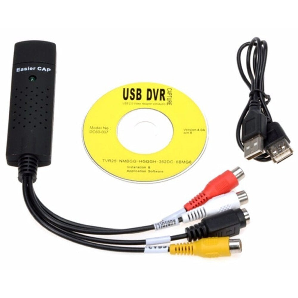 EasyCap adapter connected to security CCTV camera