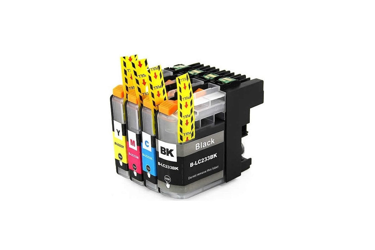 Yellow LC233 ink cartridge side view