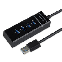 Thumbnail for 4 port high speed USB 30 hub front view black