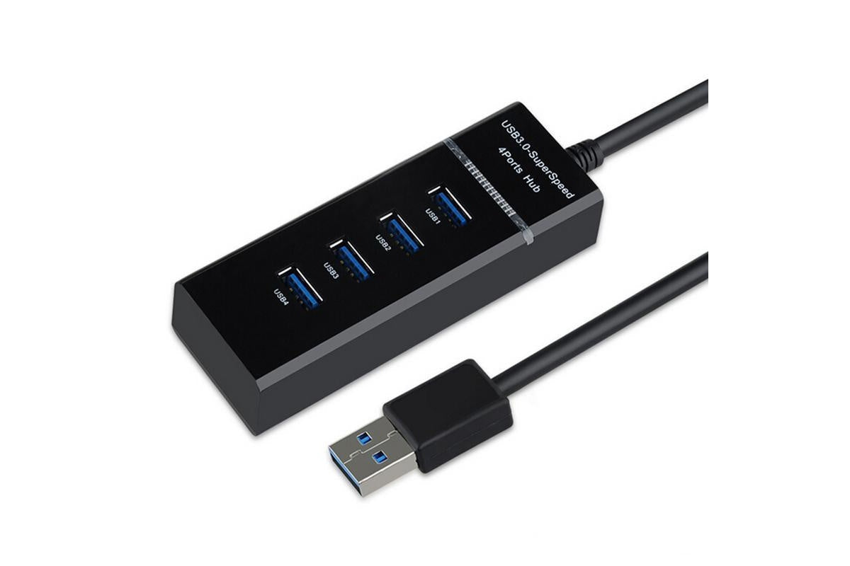 Close-up of USB 30 ports on hub
