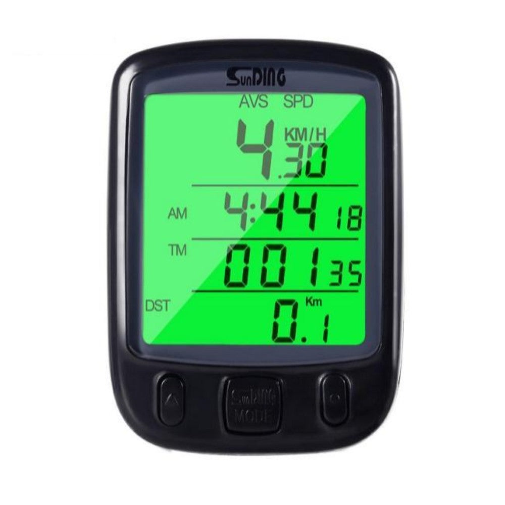 Bike speedometer with mounting shoes
