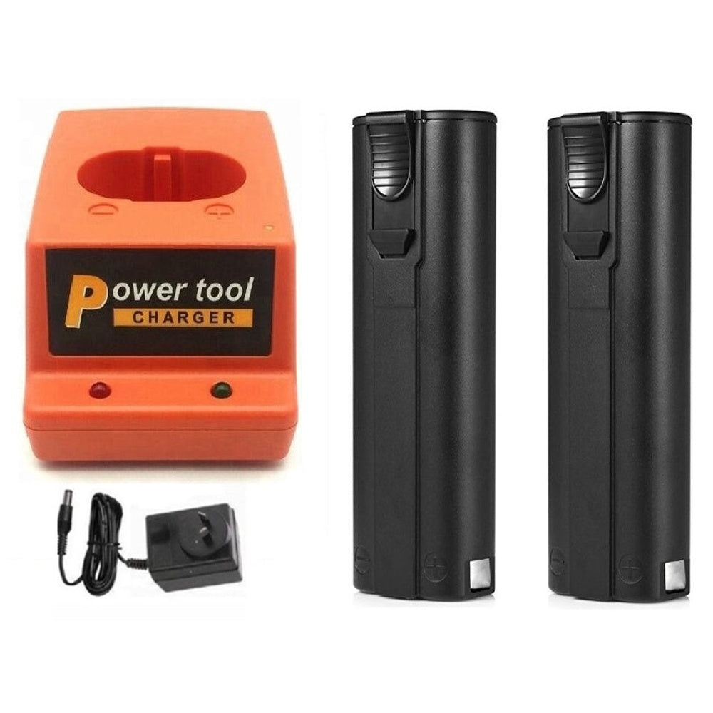 Charger and batteries ready for framing nailer use