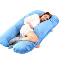Thumbnail for U-shaped pregnancy pillow full body support