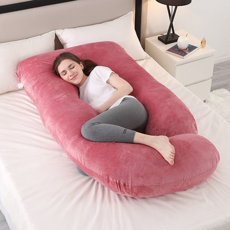 Maternity pillow supporting neck and back
