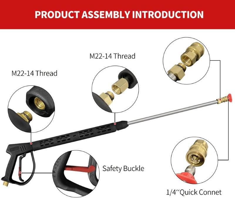 High Pressure Professional Gun Assembly - 5000PSI - The Shopsite