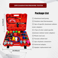 Thumbnail for 34pcs Radiator Pump Cooling System Pressure Tester Vacuum Purge Kit