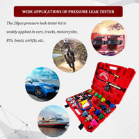 Thumbnail for 34pcs Radiator Pump Cooling System Pressure Tester Vacuum Purge Kit