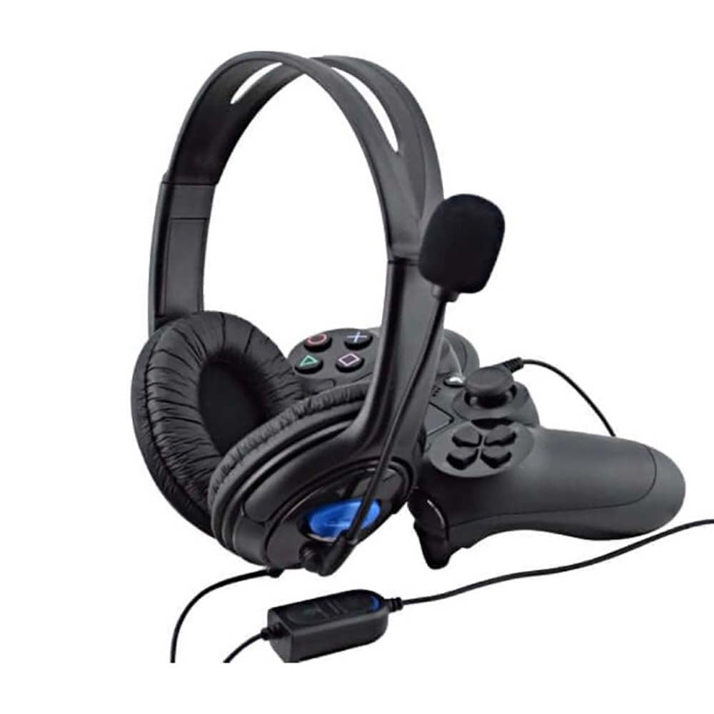 PS4 gaming headset showing 40mm speaker drivers