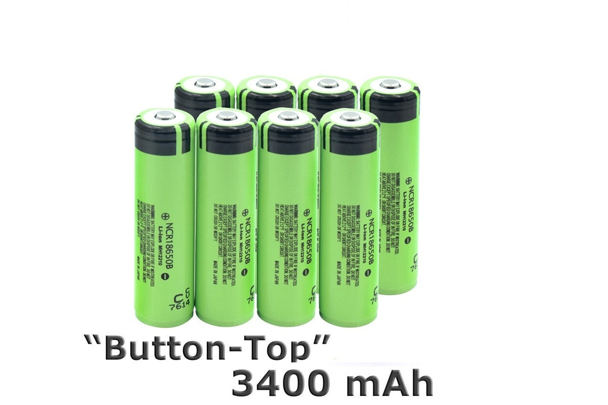 Side view of 18650 battery size