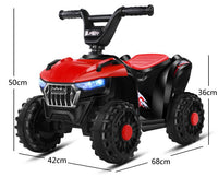 Thumbnail for Close up of blue ride on quad bike thick tyres