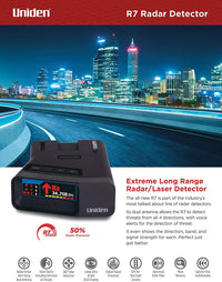 Thumbnail for Uniden R7 EXTREME RANGE Laser / Radar Detector