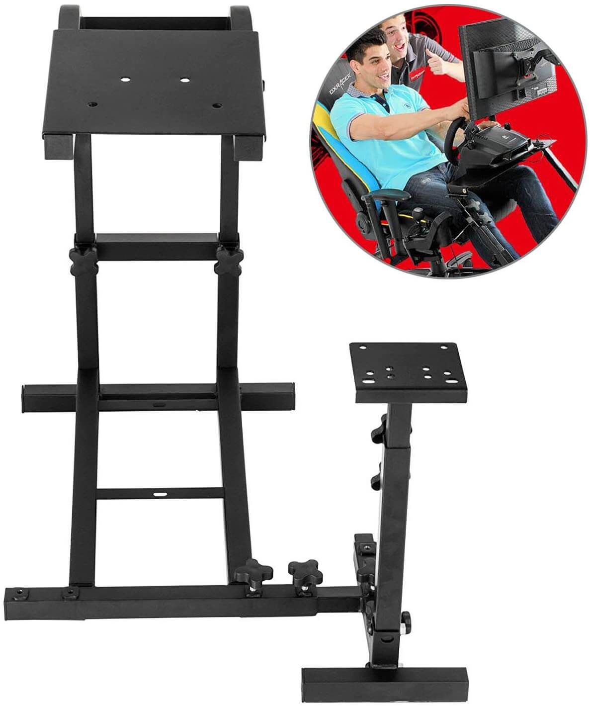 Adjustable stand for racing gear