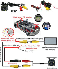 Thumbnail for Car Rearview Reversing Camera 4 LED Night Vision