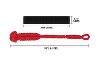 Thumbnail for Soft shackle laid flat showing length and thickness