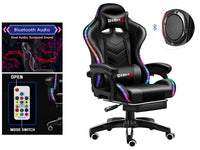 Thumbnail for Gaming Chair - Gaming Chair with Foot Rest RGB Light