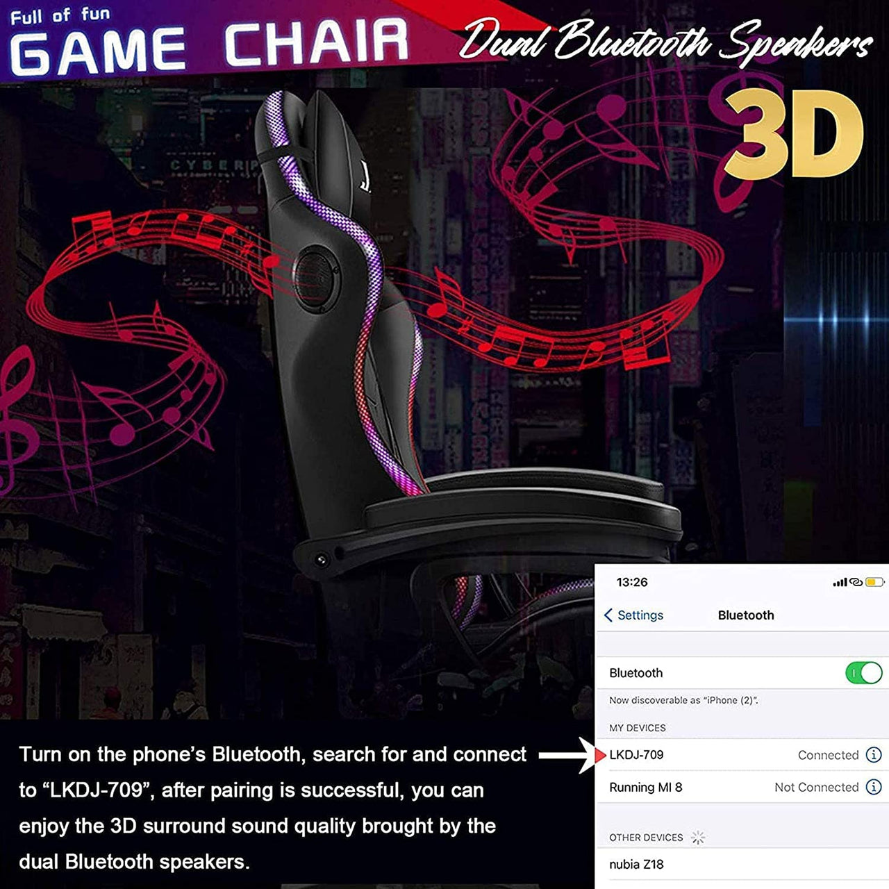 Gaming Chair With Gaming Desk Table
