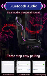 Thumbnail for Gaming Chair - Gaming Chair with Foot Rest RGB Light