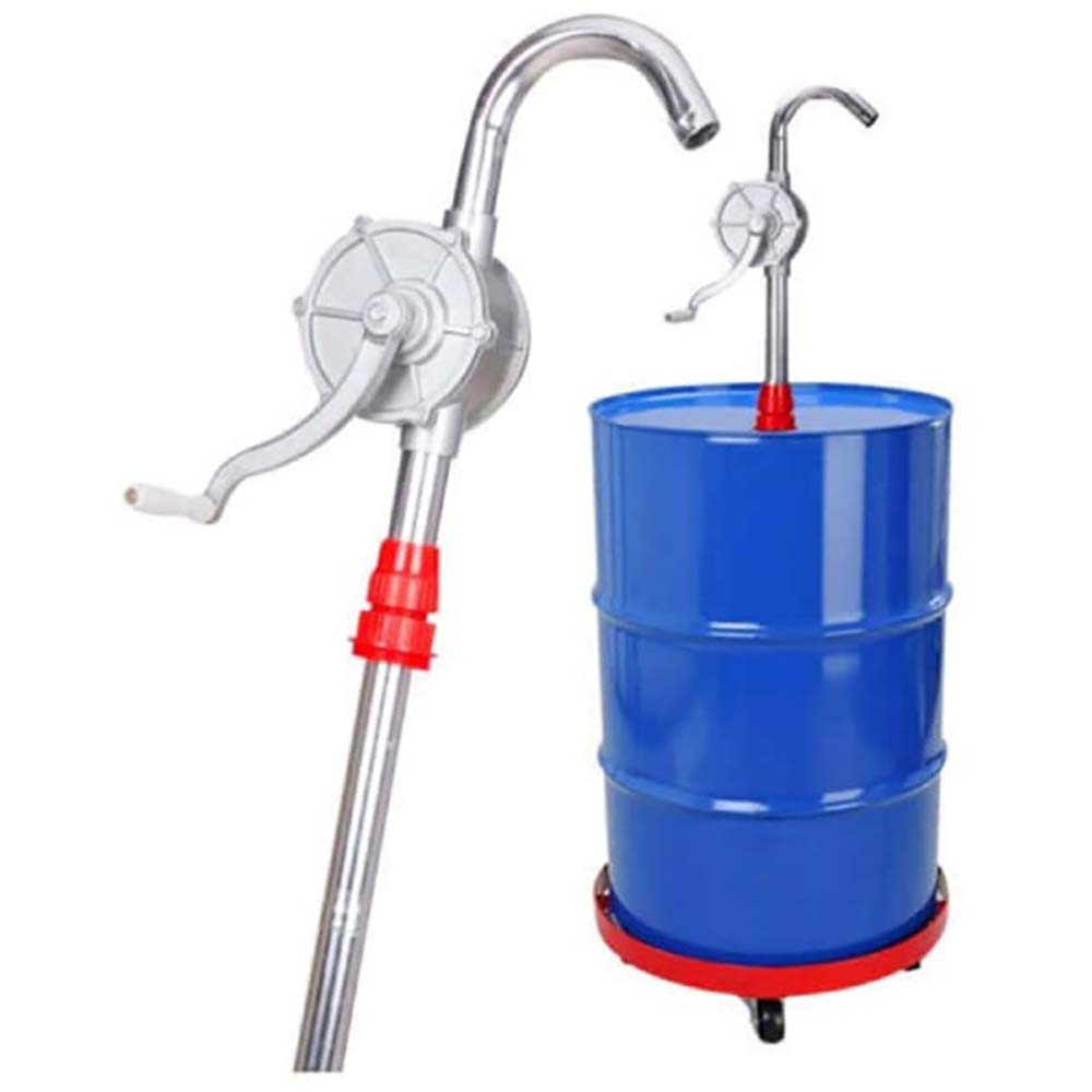 Manual oil pump with rotary mechanism
