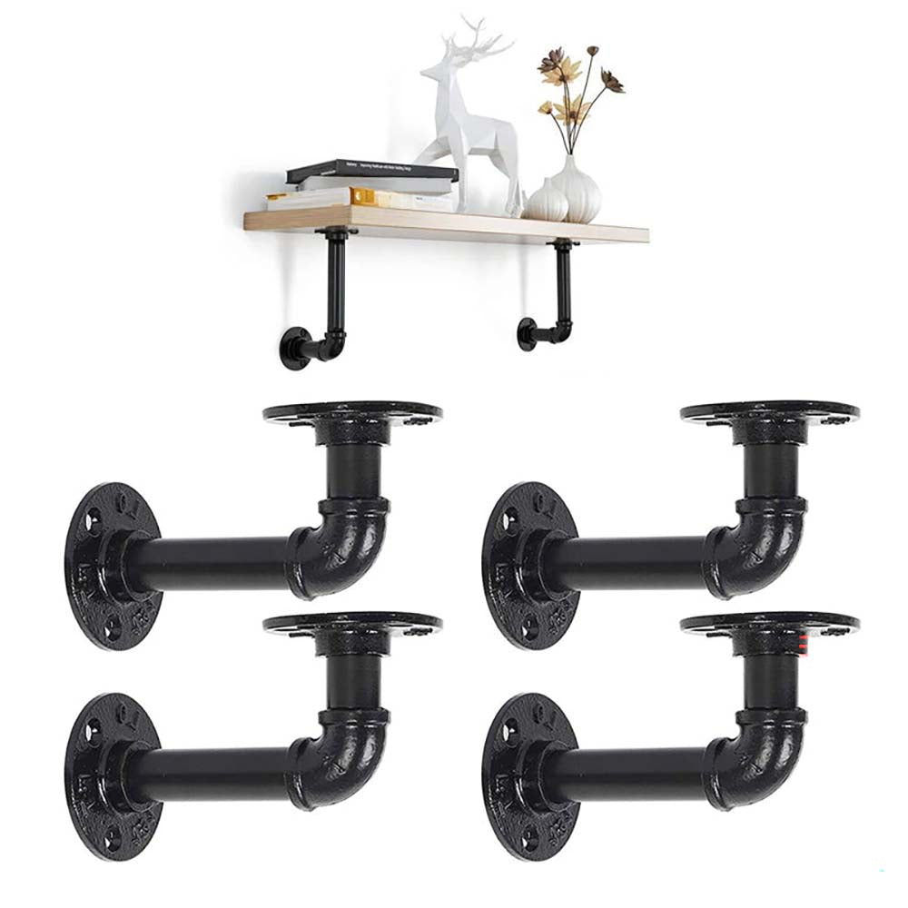 Shelf brackets with flange holes for screw fixing