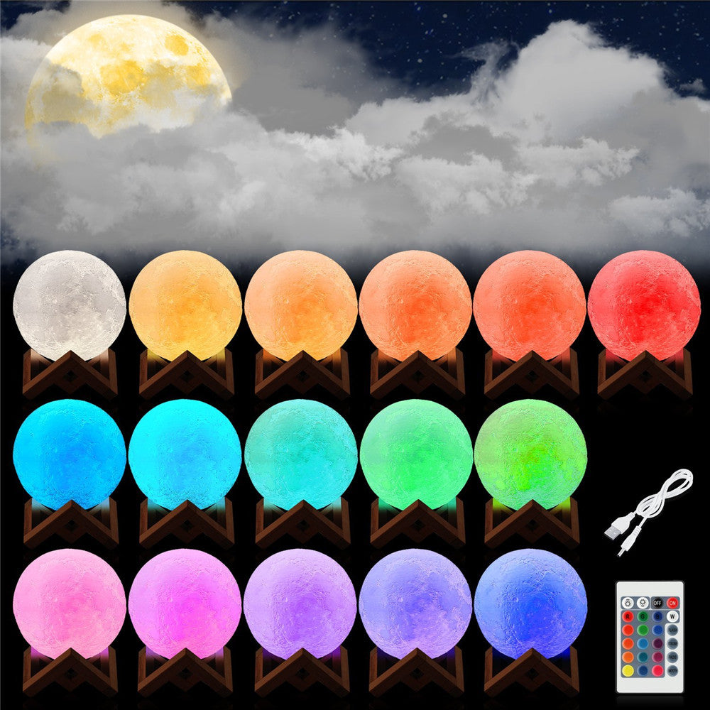 Night light moon lamp PLA material close-up