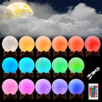 Thumbnail for Night light moon lamp PLA material close-up