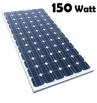 Thumbnail for Solar Panel 150 Watt 12-18 Volt Monocrystalline Controller Z Brackets Cables