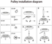 Thumbnail for Stool Chair Home Stool Bar Stool Creative Simple High Chair Sponge Bar Stool Lift Stool Barstool - The Shopsite