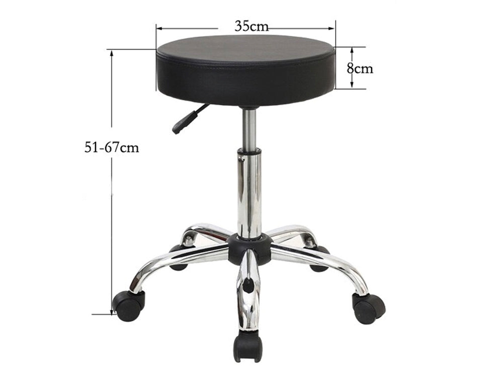 Salon Stool Adjustable Rolling Spa Stool