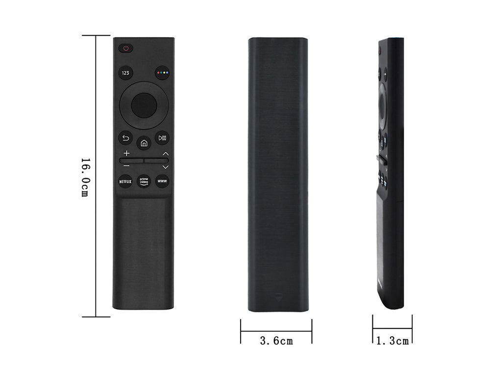 Samsung TV remote showing simple setup instructions