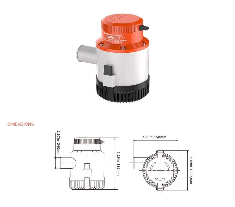 Seaflo Bilge Pump 24V - The Shopsite