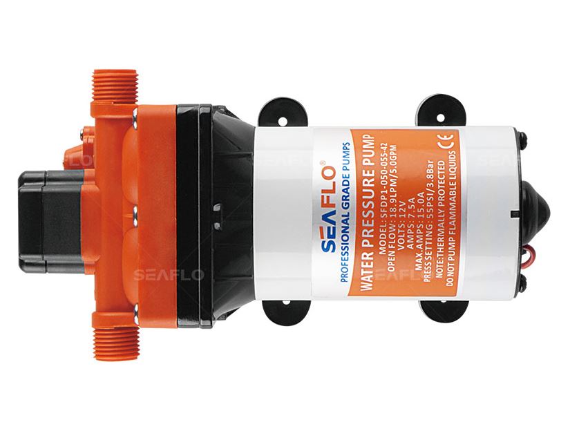 Close-up of pump motor and electrical connector