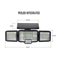 Thumbnail for Solar Wall Lights 192 LED Sensor Wall Flood Lamp Security Light - The Shopsite