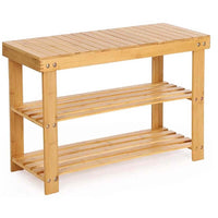 Thumbnail for Bamboo Shoe Rack Bench 3-Tier
