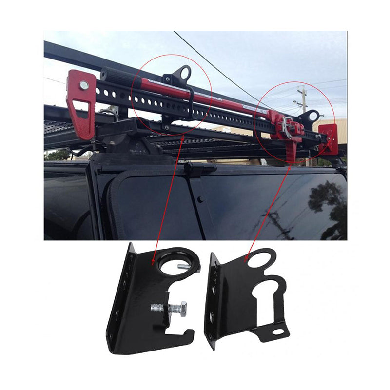 Durable steel construction of jack and shovel holder