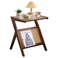 Thumbnail for Natural rattan texture on side table surface