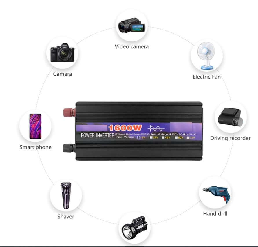 1600W Car Inverter 12V - The Shopsite