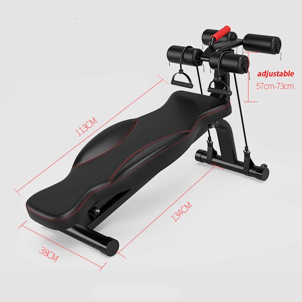 Weight Bench Sit Up Bench with resistance bands, sit up bench, abdominal trainer - The Shopsite