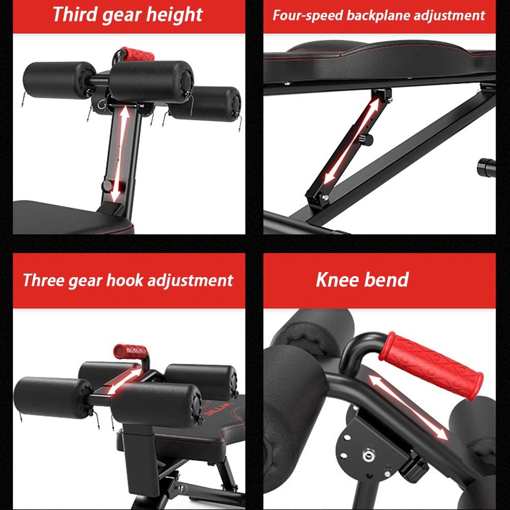 Weight Bench Sit Up Bench with resistance bands, sit up bench, abdominal trainer - The Shopsite