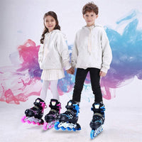 Thumbnail for Kids Adjustable Inline Skates with Light Up Wheels Size33-37 Pink