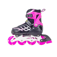 Thumbnail for Kids Adjustable Inline Skates with Light Up Wheels Size33-37 Pink
