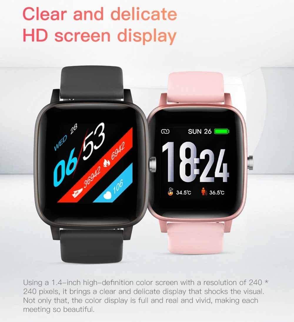 Android Smart Watch Heart rate Monitor with Body Temperature - The Shopsite