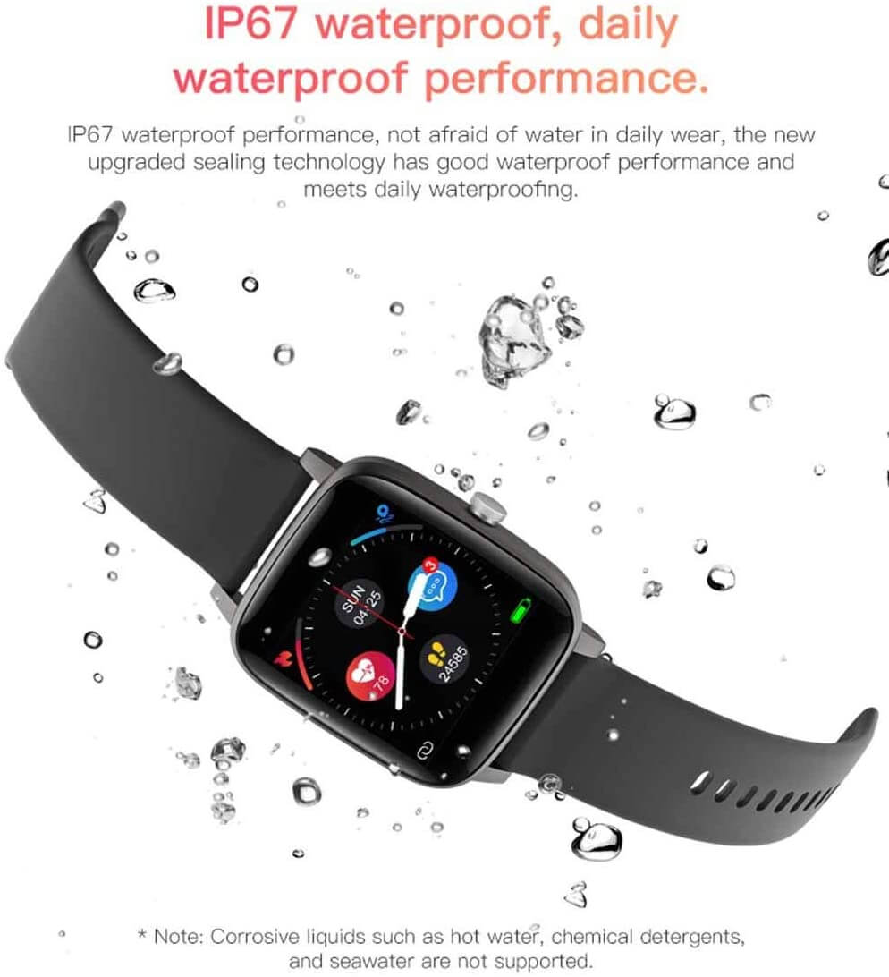 Android Smart Watch Heart rate Monitor with Body Temperature - The Shopsite